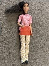 Mattel 2016 Barbie Friend Black Hair Doll Chef Outfit Excellent Condition - £6.07 GBP