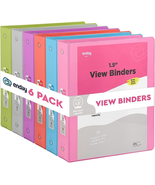 3 Ring Binder, 1.5 Inch Clear View Cover with 2 inside Pockets Binder, C... - $41.75