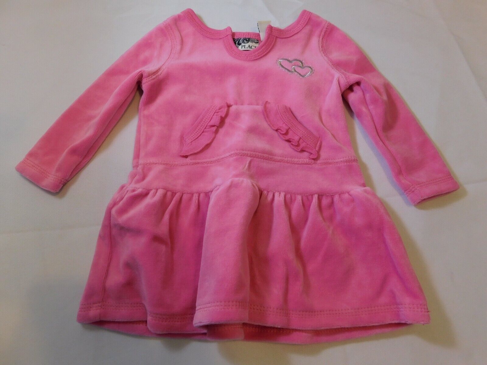 The Children's Place Girl's Baby Dress Pink Hearts Velour Size Variations NWT - $12.86