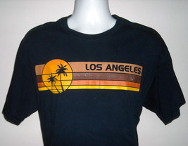 Mens Southwest Airline Los Angeles T shirt large blue Palm Trees - $22.72