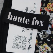 Haute Fox Dress Womens 16 Black Sleeveless Floral Pullover Mini Tank Dress - $29.68