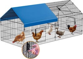 Metal Chicken Coop 864039 Chicken Runs For Yard With Cover Chicken Playp - $108.99