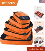 Wrinkle-Free 5-Piece Packing Cubes - Lightweight and Convenient Travel Gear - $42.00