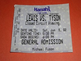 Mike Tyson VS Lennox Lewis Ticket Stub 2002 Harrahs Closed Circuit Viewing - £15.97 GBP