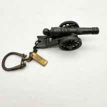 Vintage 1960’s Die-Cast Artillery Cannon Keychain With Moving Parts Mixe... - $19.99