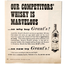1960 Grant&#39;s Blended Scotch Whisky Advertisement Distillery Liquor Vinta... - $19.99