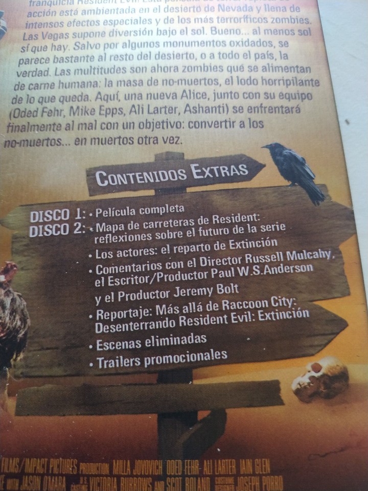RESIDENT EVIL Extinction Milla Jovovich - 2 X DVD Steelbook Spanish English Am Item image 3