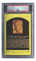 Bill Dickey Autografato 4x6 New York Yankees Hof Placchetta Cartoline PSA/DNA - £53.96 GBP