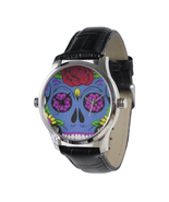 nameless Dual Time Watch (Skull) Blue Watches for Men Watches for Women - $49.00