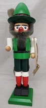 Original Steinbach Wood Nutcracker Octoberfest Volkskunst Germany Green  15.5&quot; - £38.91 GBP