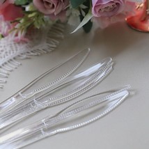 25 Pk Plastic Clear Knives Disposable Tableware Party Wedding Catering Buffet - £7.96 GBP