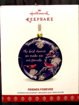 Friends Forever 2017 Hallmark Christmas Tree Ornament Purple Pink Birds Flowers - £16.93 GBP