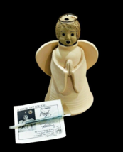 Ceramic Christmas Angel Oil Lamp Figurine Rita Ward Hand Made Pottery Signed - £9.25 GBP