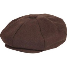 Mens Fashion Classic Flannel Wool Apple Cap Hat by Bruno Capelo ME901 Brown image 2