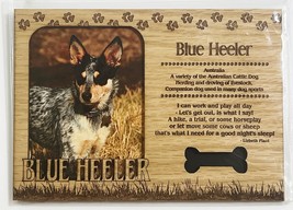 BLUE HEELER Dog Profile Laser Engraved Wood Picture Frame Magnet - $9.90