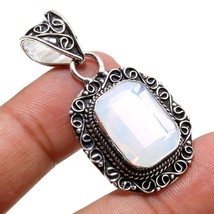 White Milky Opal Vintage Style Gemstone Handmade Pendant Jewelry 1.80" SA 2019 - $6.49