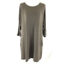 Wilfred Free Shift Dress 3/4 Sleeve Pockets Stretch Brown Size S - £10.59 GBP