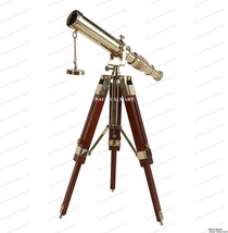 Vintage Brass Telescope on Tripod Stand use DF Lens Antique Desktop Telescope fo - £70.10 GBP
