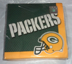 NFL Green Bay Packers Sports 6.5&quot; x 6.5&quot; Banquet Party Paper Luncheon Napkins - £11.98 GBP