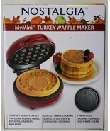Nostalgia My Mini Turkey Waffle Maker, Cranberry - $486.19 MXN