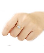 Lab diamond engagement ring, leaf engagement ring,1ct. round diamond IGI... - €1.254,97 EUR+