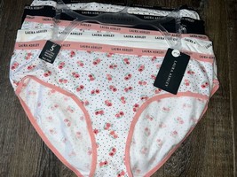 Laura Ashley ~ Women&#39;s Hipster Underwear Panties 5-Pair Cotton Blend (A) ~ L - £22.09 GBP