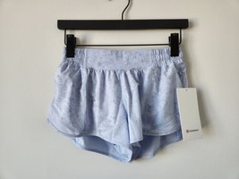 Nwt Lululemon VDPM/PSLB Pastel Blue Low Rise Lined 2.5&quot; Hotty Hot Shorts 6 - £65.81 GBP