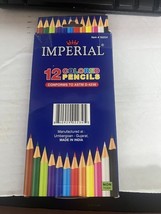 IMPERIAL 12 PACK ASSORTED COLORED PENCILS NIB NEW WOOD FREE NATURE FRIEN... - €4,34 EUR