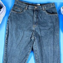 Bill Blass Classic 5 pocket solid blue denim stretch zipper ladies jeans size 18 - £18.90 GBP