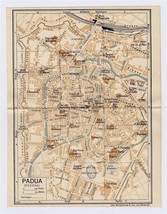 1937 Original Vintage City Map Of Padua Padova / Veneto / Italy - £16.82 GBP