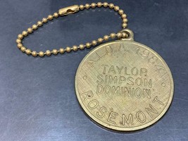 Vintage Promo Keyring Taylor Simpson Dominion Keychain 1984 Ancien Porte-Clés - £6.95 GBP