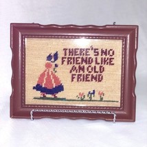 Vintage Handmade Home Decor Grannycore Stitched Friendship Sign 1941 Cra... - $87.12