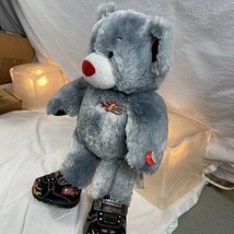 Build A Bear Skechers Hot Lights Up Teddy Gray Plush Stuffed Animal 15" BAB - £9.59 GBP