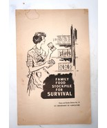 Vtg U.S. Dept Agriculture Booklet #77 Family Food Stockpile for Survival... - $279.69 MXN