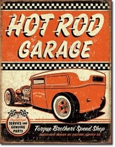 Hot Rod Garage Rat Rods Retro Muscle Car Torque Brothers Wall Decor Meta... - £12.44 GBP