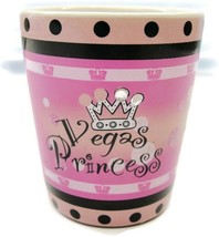 Shot Glass &quot;Vegas Princess&quot; Pink Crown Ceramic Man Cave Bar - £14.23 GBP