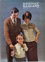 Vintage 60s Bernat Family Raglans Knitting Book Number 97 - $11.18