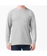 Dickies Heavyweight Long Sleeve Pocket Tee Heather Gray T-Shirt NWT - $360.25 MXN