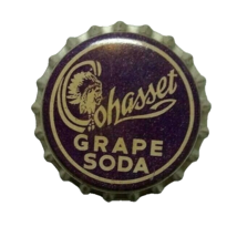 Cohasset Grape Soda Vintage Bottle Cap 1950&#39;s NOS Unused Cork Lined Purple - $10.93