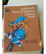 vintage Audubons Birds Of America coloring book animals line art drawings  - £3.98 GBP