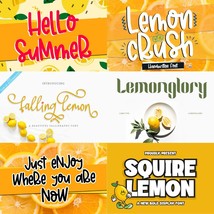 Lemon Dreams Fonts 150+ Kid Crafty Cute Procreate Cricut Font Instant Do... - €5,14 EUR