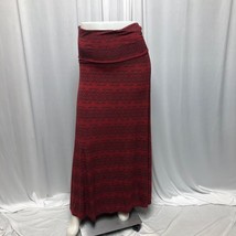 LuLaRoe Size Small Rusty Red Black Stretchy Women&#39;s Maxi Skirt - £10.20 GBP