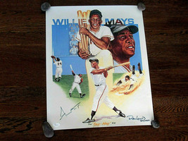 Willie Mays The Say Hey Kid Ny Giants Hof Signed Auto Ron Lewis L/E Litho Jsa - £197.83 GBP