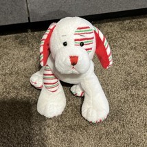 Webkinz Peppermint Puppy Dog Red Green White Ganz No Code Pup 8&quot; - £10.08 GBP