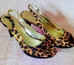 Nine West Size 6.5 Leopard Print Low Heel Shoe - £21.94 GBP