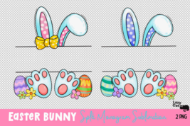 Easter Bunny Split Monogram Sublimation - $6.00