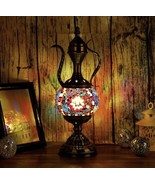 Turkish Moroccan Mosaic Bohemian Colorful Table Lamp Tea Pot Shape NEW - £38.77 GBP