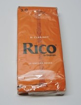 Rico by D&#39;Addario Bb Clarinet Reeds, Strength 3, 25-pack (RCA2530) - NOB... - $32.68