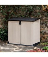 All-Weather Plastic Outdoor Storage Garden Pool Garbage Shed Box 30-Cu F... - $385.53 CAD