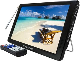 Trexonic 12” Portable Widescreen LED TV AC/DC Reconditioned w Remote AV SD HDMI - £58.48 GBP